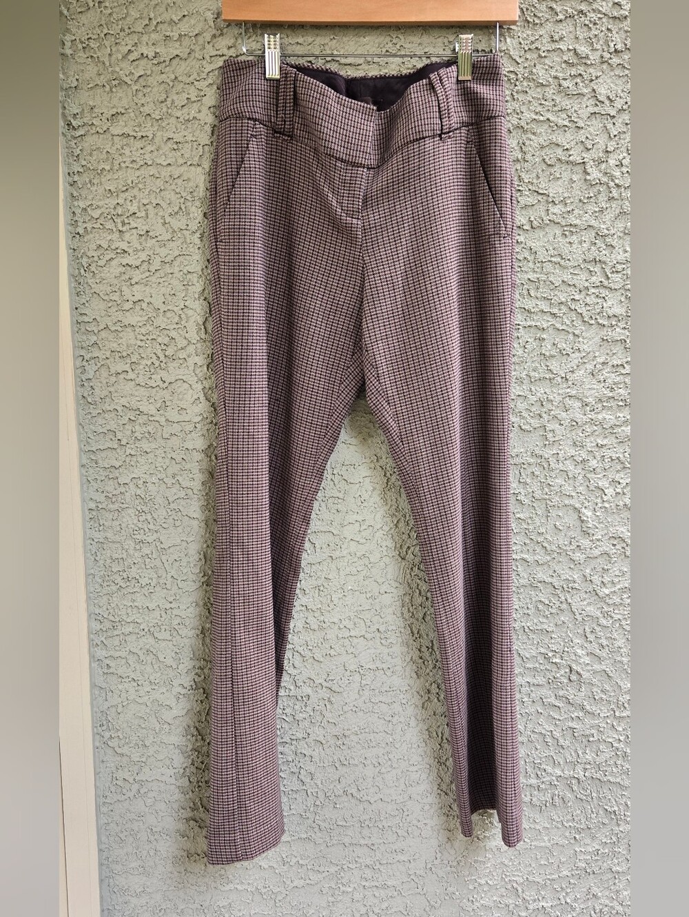 The Limited Cassidy Fit Slim Houndstooth Pants - Brown/Black